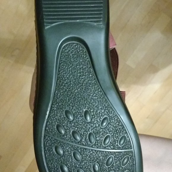 Noblez burgundy leather sandals - Picture 6 of 6